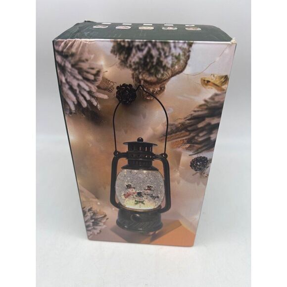 Santa Claus Crystal Ball Lantern Snow Globe LED & Music 8” - Picture 2 of 7